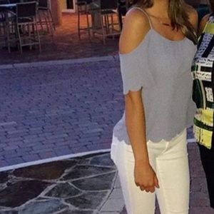 Cold Shoulder Blouse from Francesca’s